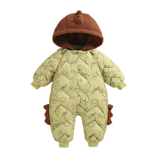 JiAmy Baby Snowsuit, Baby Boys Girls Winter Jumpsuit Romper Newborn Snow Overall for 6-24 Months