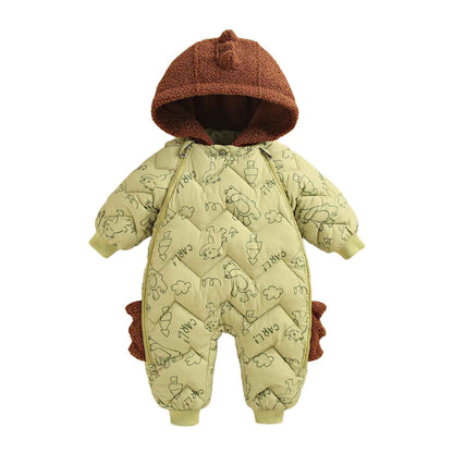 JiAmy Baby Snowsuit, Baby Boys Girls Winter Jumpsuit Romper Newborn Snow Overall for 6-24 Months
