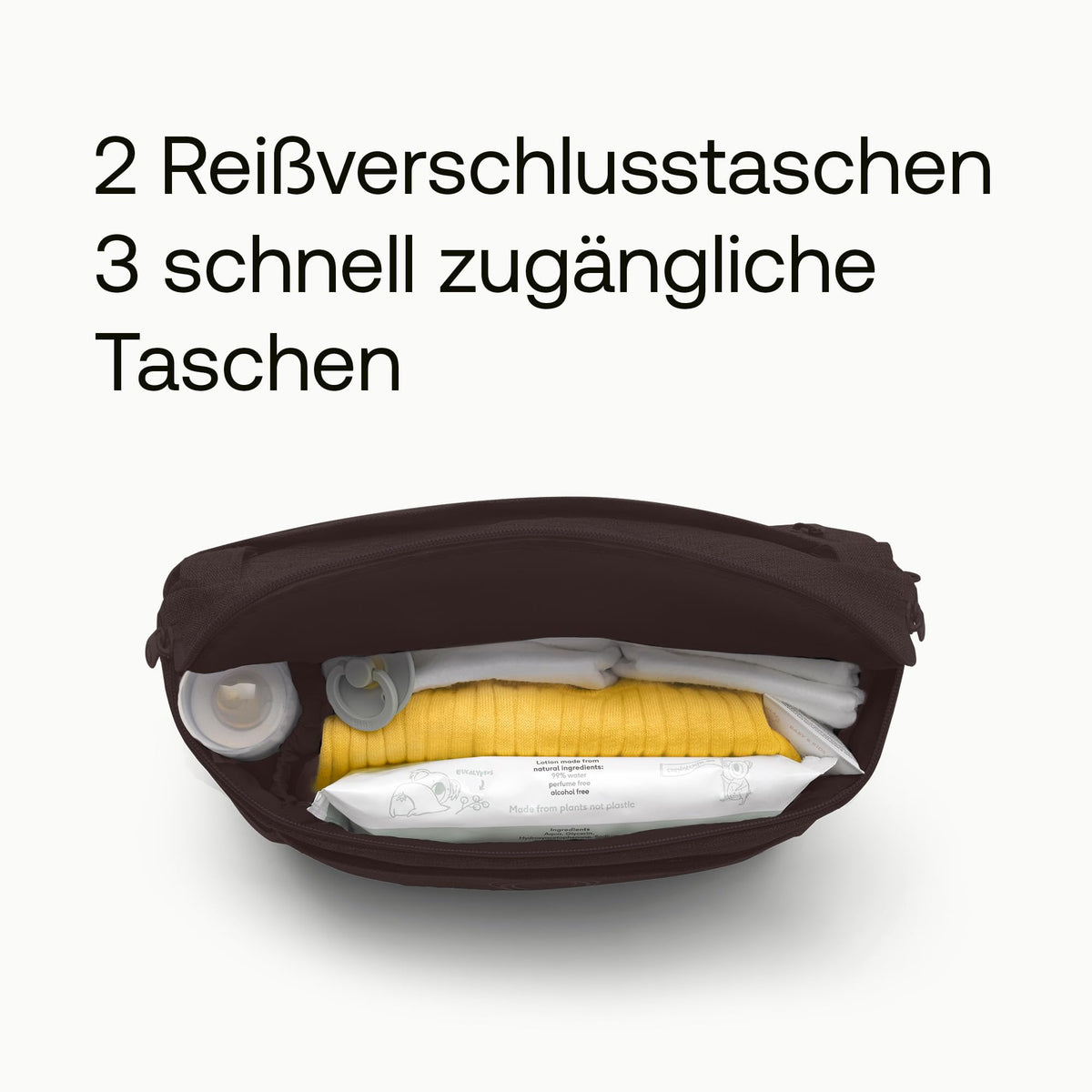 Bugaboo Kinderwagen Organizer-Tasche mit leicht zugänglichen Fächern. Praktisches Accessoire für alle Baby-Essentials in Desert Taupe