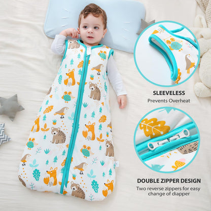 Mosebears Baby Sleeping Bag Winter 2.5 Tog, 100% Cotton Baby Winter Sleeping Bag for Babies 0-24 Months, M (6-12 Months)