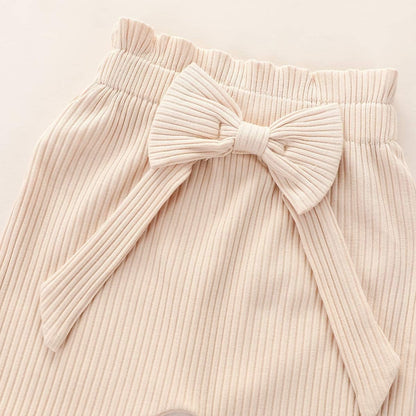 Baby Mädchen Kleidung Set, Weiches Neugeborenes Outfit mit Langarm Bodysuit Strampler, Hose und Stirnband / Hut
