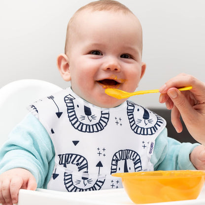 Soarwg Kids Baby Lätzchen Set 5 Stk. Kleinkind Fütterlätzchen mit Auffangschale, Klettverschluss Superleicht Wasserdicht Waschbar Schmutzabweisend