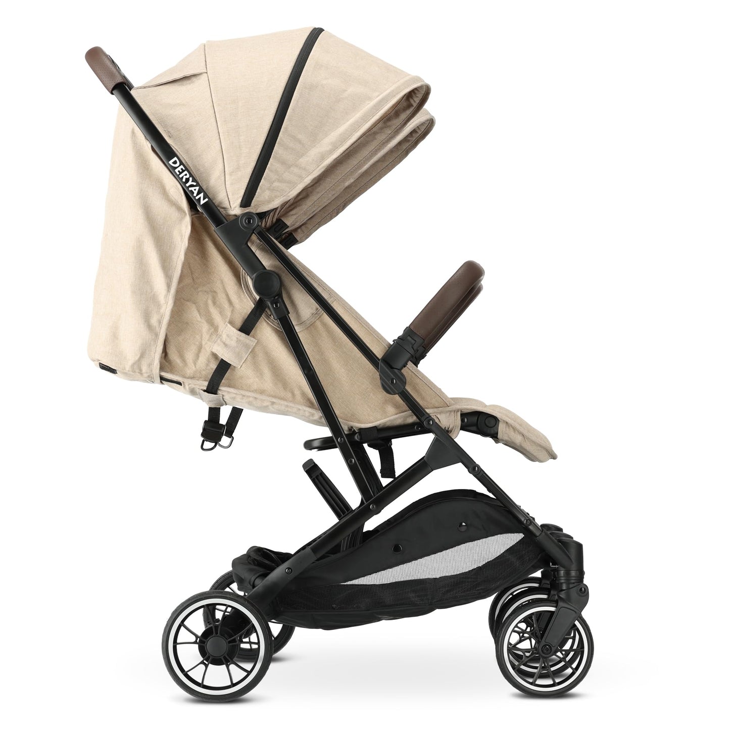 Deryan XP X2 Kinderwagen Buggy 2 in 1 - Buggy klein zusammenklappbar - Geburt bis 4 Jahre - Baby Wagen pro Sitz belastbar bis 22kg - Kinderbuggy klappbar - KOMPAKT & FALTBAR - Grau