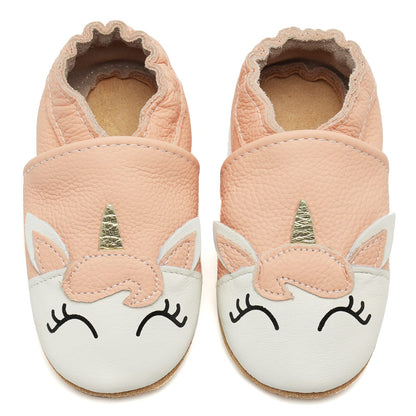HMIYA Weiche Leder Krabbelschuhe Babyschuhe Lauflernschuhe mit Wildledersohlen für Jungen und Mädchen 0-6 Monate 6-12 Monate 12-18 Monate 18-24 Monate