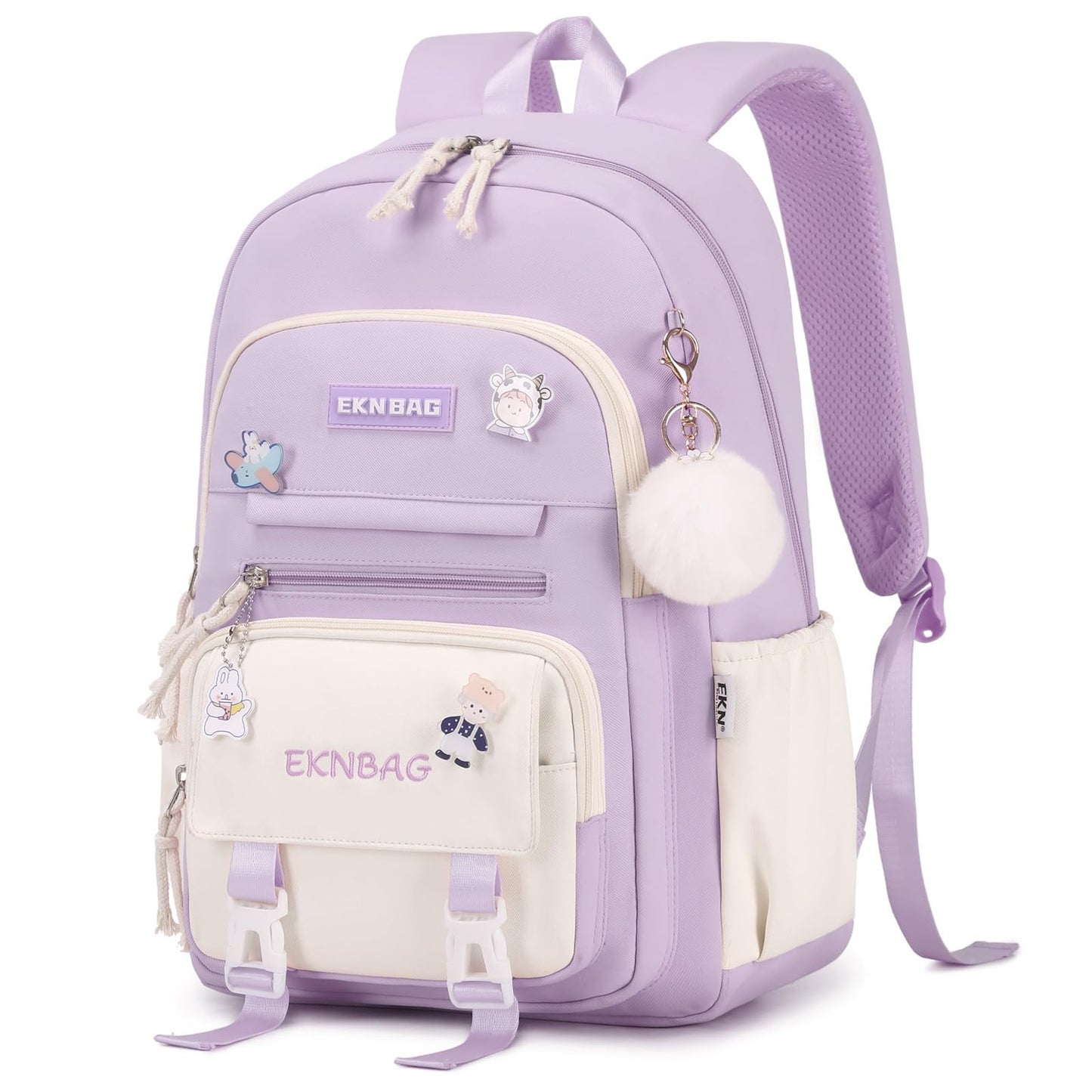 Tanou Schulrucksack Mädchen Schulranzen Kinder der 3.-7. Klasse, Rosa | Große Kapazität Schulrucksack Teenager, Leichter Nylon Mädchen Schultasche für Schule Reisen