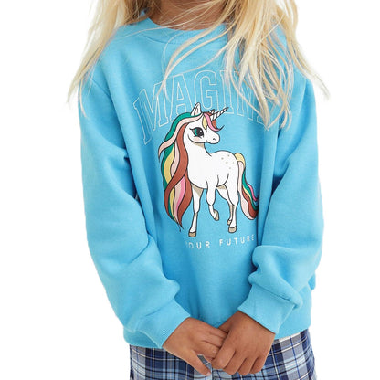 Codkkre Girls' Sweatshirt for Children Cute Cartoon Sweater Girls Long Sleeve Cotton Shirts Age 2-10 Years
