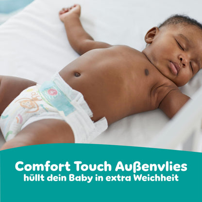 Pampers Baby-Dry Size 3, 222 Nappies, 6 kg - 10 kg, Up to 100% Leak Protection & Comfort All Night