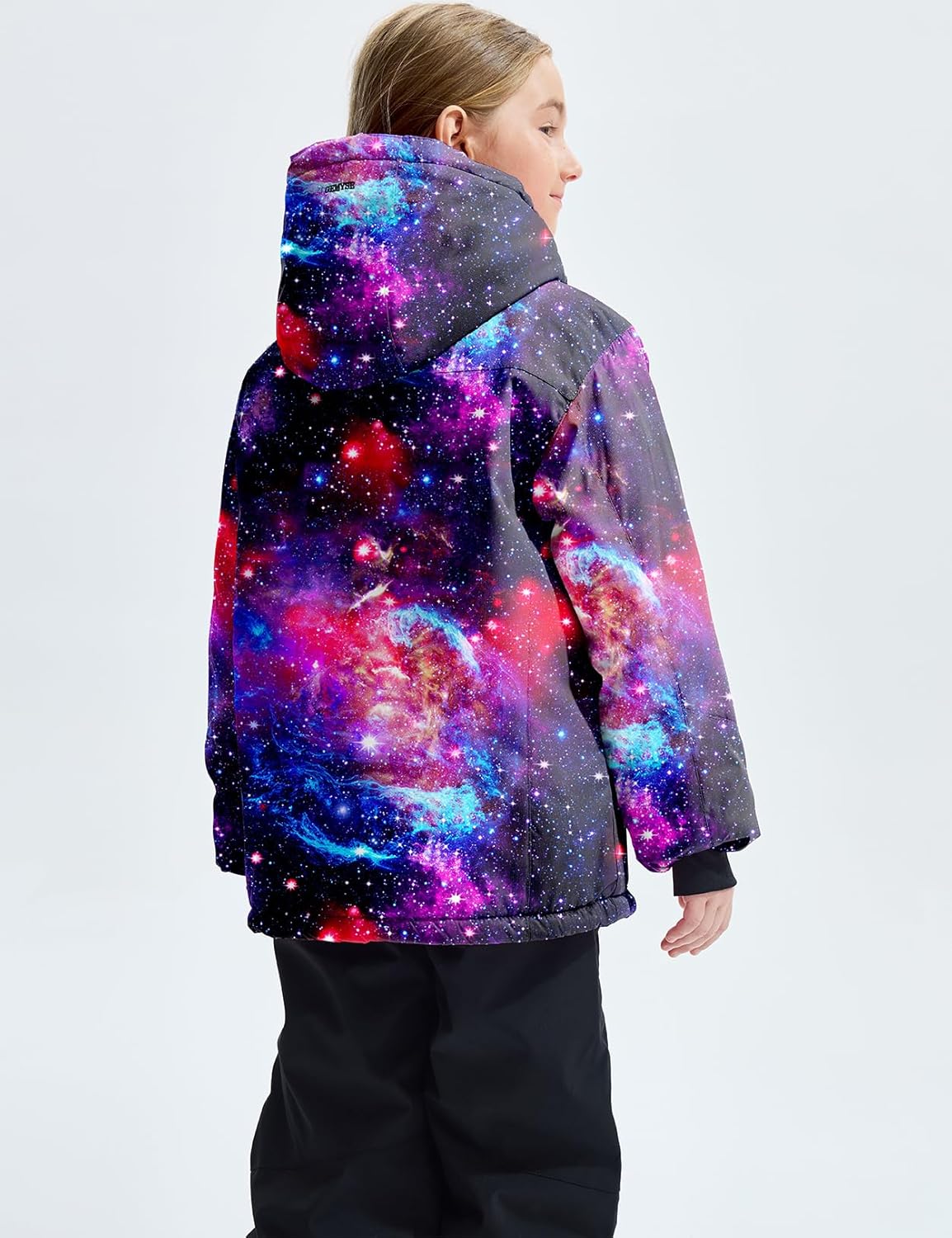 Gemyse Boys' Waterproof Ski Jacket, Windproof Fleece Jacket, Outdoor Winter Jacket, Rain Jacket with Hood