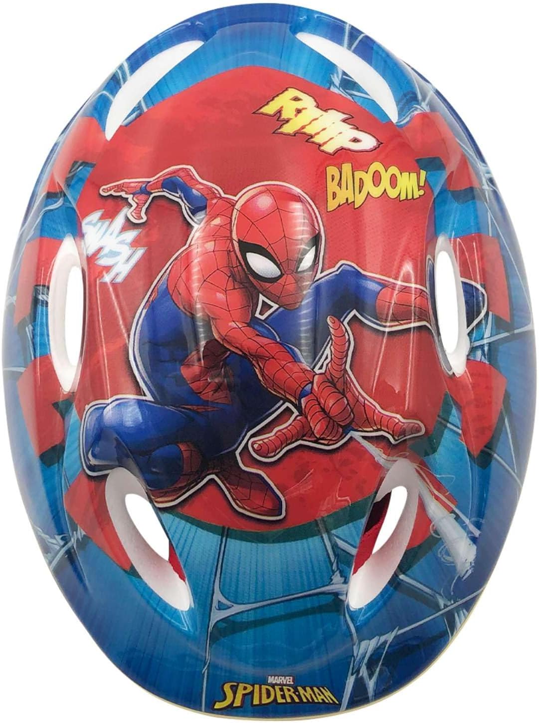 A.T.L.A.S. Jungen Kinderfahrrad Elo für Kinder, 16 Zoll Marvel, ausgestattet mit 2 Bremsen, dekorativer Frontplatte, hinterer Kanister und Spiderman-Helm, Rot wie abgebildet, 16'' - Meloni2