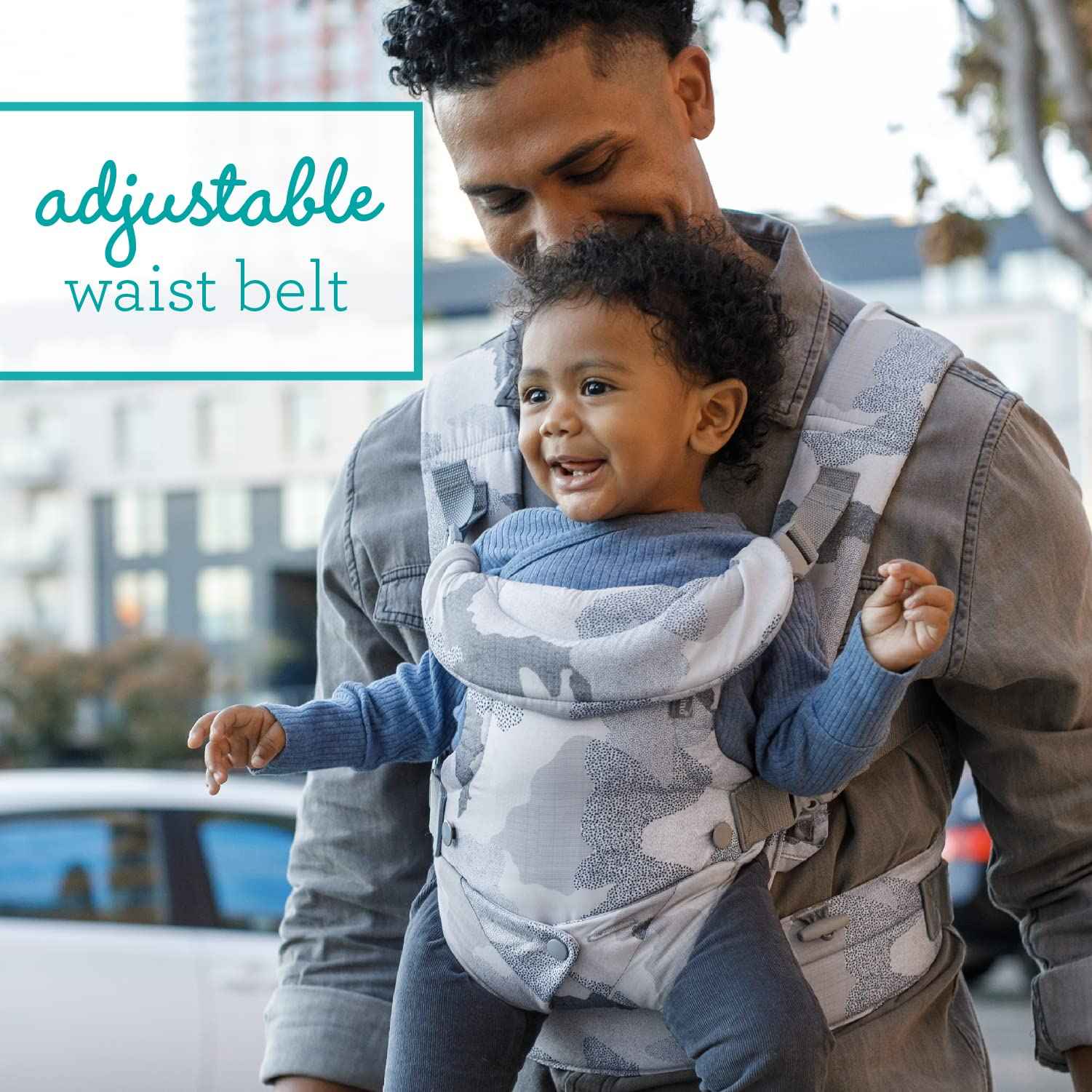 Infantino Flip Advanced 4-in-1 Babytrage, Ergonomisch, Umwandelbar, mit Blickrichtung Nach Innen und Außen, Vorne und Hinten Tragbar für Neugeborene bis Kleinkinder von 3,6-14,5 kg, Grau