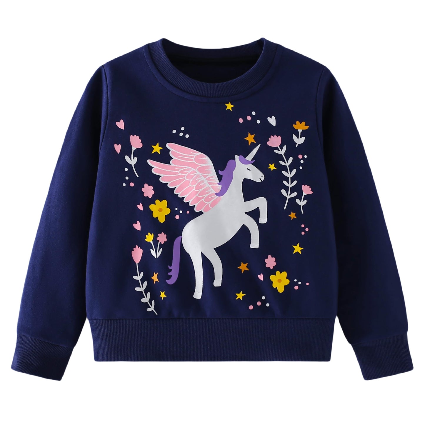 Sweatshirt Mädchen Pullover Kinder Mädchen Baumwolle Langarm Shirt Einhorn Bunny Warm Tops 2-8 Jahre Größe 92 98 104 110 116 122 128