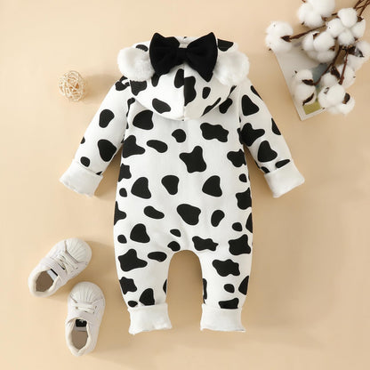 Baby Strampler Neugeborenen Herbst Winter Overall Kleinkind Tier Kostüm Overall mit Kapuze Langarm Bodysuit für Baby Mädchen Jungen Kuscheln
