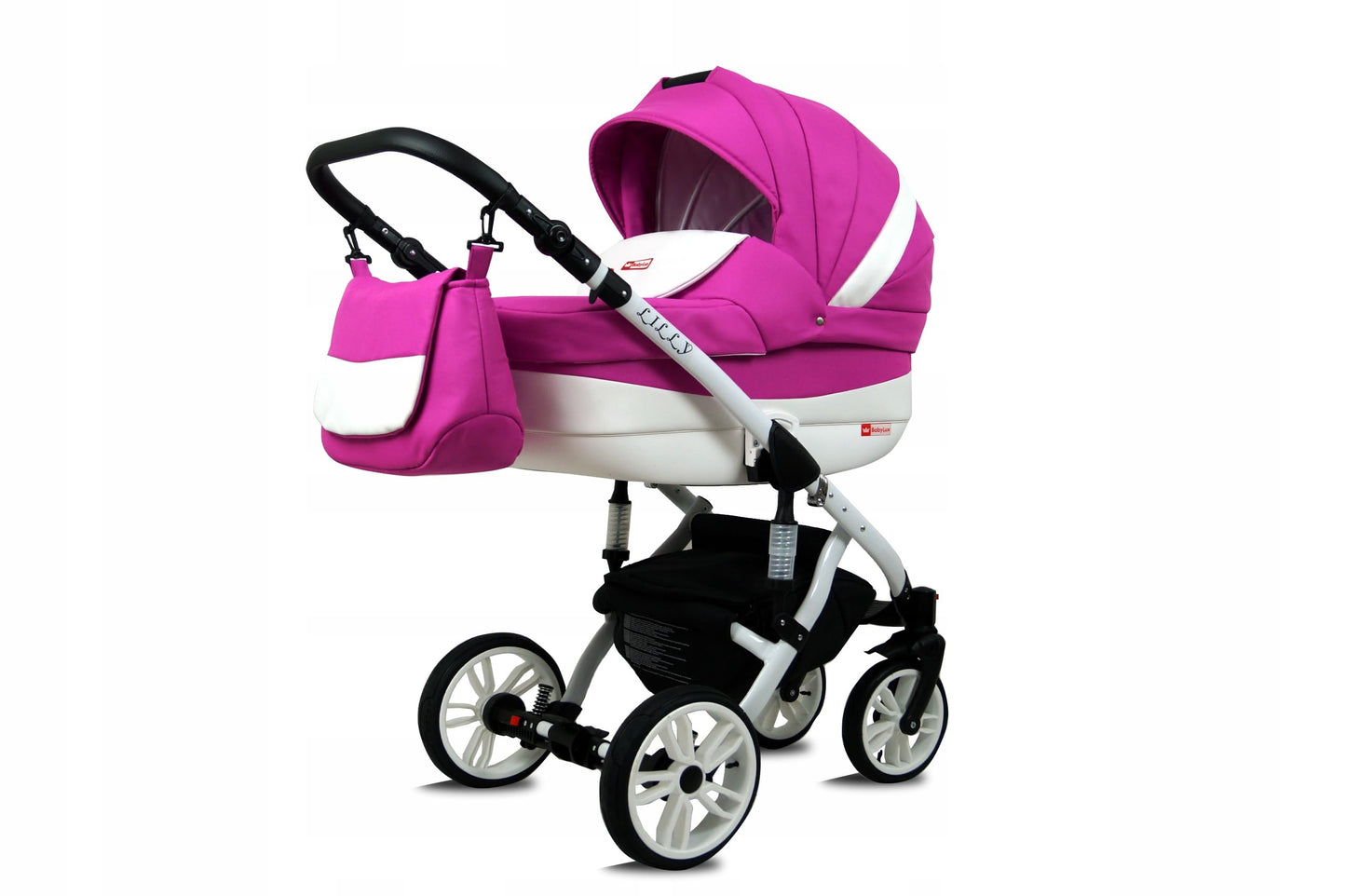 BabyLux® Bambimo Kinderwagen Set 3 in 1 - Lilly - incl. Babywanne, Buggy Sportsitz, Auto-Babyschale - Autositz - Kinderwagenset - Kombikinderwagen mit Wickeltasche, Regenschutz usw.
