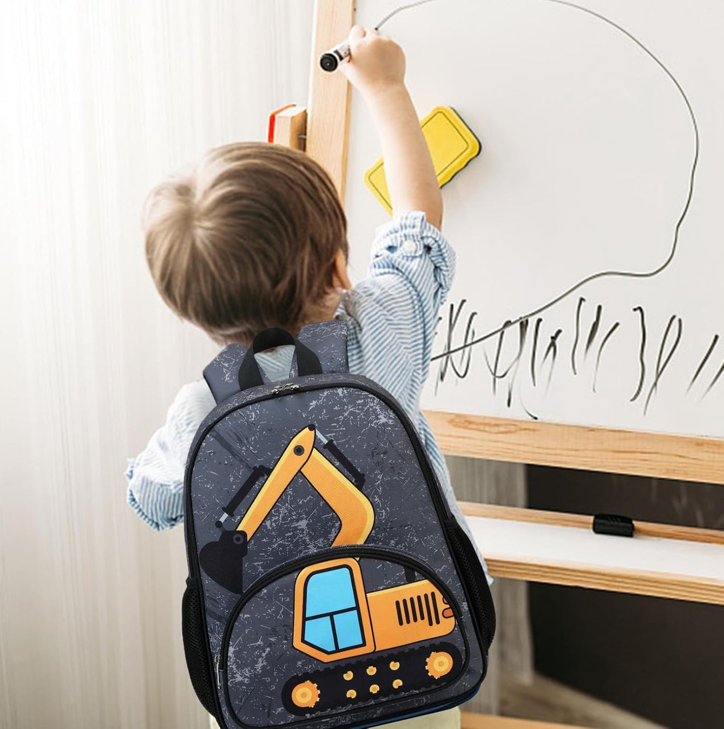 Kinderrucksack Jungen Kinder Rucksack Tagesrucksack Vorschulrucksack Kindergartentasche Schulrucksack für Schule Kita 38cm 3-8Y