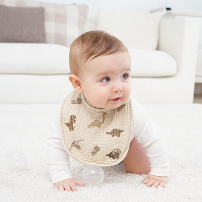 Susurration Bibs Baby Muslin Bandana Baby Soft Adjustable Square Dribble Bibs 6 pack for Unisex Girls &amp; Boys 
