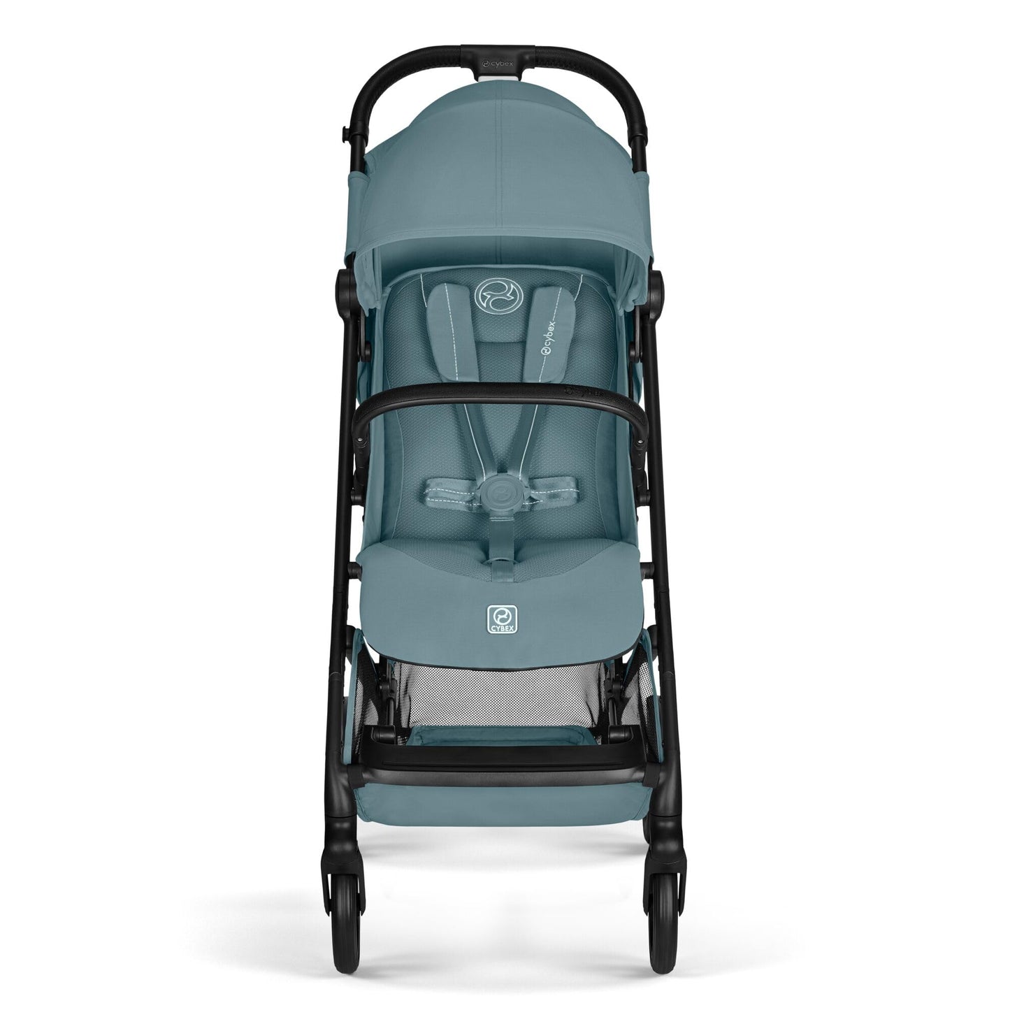 Cybex Gold Kinderwagen Beezy mit One-Pull Harness, Ab Geburt bis ca. 4 Jahre (max. 22 kg), Kompakt und ergonomisch, Magic Black (Schwarz mit schwarzem Rahmen)