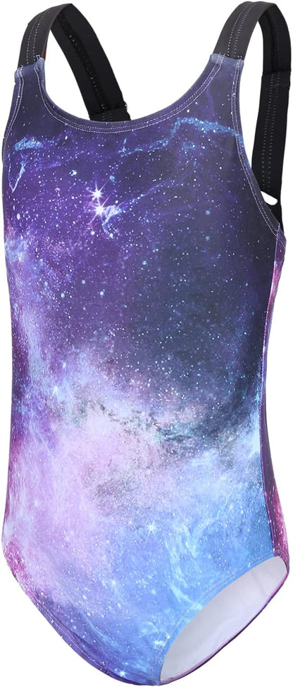 Swimsuit Girls Children One-Piece Swimwear Girls Teenagers Hawaii Elastic Wide Straps Swimsuit 110-164 / 6-16 Years