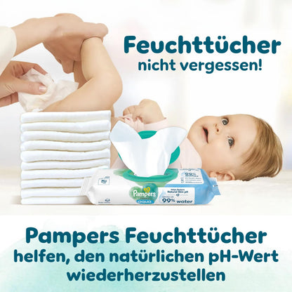 Pampers Harmonie Windeln Größe 2, 204 Windeln, 4kg-8kg, sanfter Hautschutz mit 100Prozent Pampers Schutz