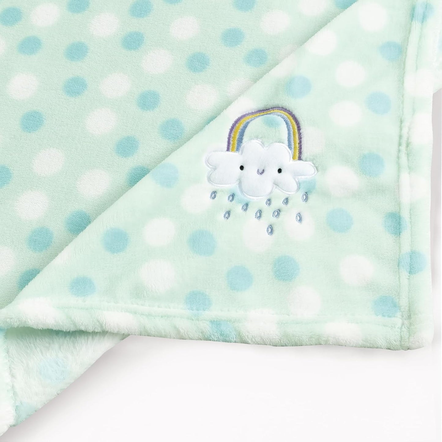 CREVENT Kleine Flauschige warme Baby-Überwurfdecke für Jungen, Kleinkinder, Kinderbett, Kinderwagen, 75 cm x 100 cm, graue Wolke
