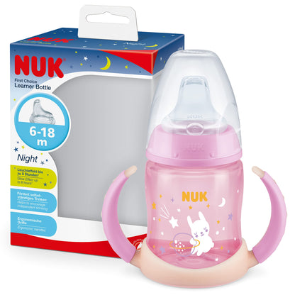 NUK First Choice+ Trinklernflasche | 6–18 Monate | 150 ml | Temperature Control Anzeige | Anti-Colic-Ventil | auslaufsichere Trinkschnabel | Ergonomische Griffe | BPA-frei | Disney Winnie Puuh blau - Meloni2