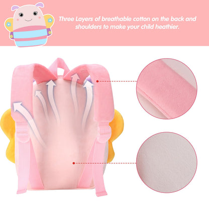 Kinderrucksack Kinder Mini Schulrucksack Tiere Kindergartentasche fur Jungen Madchen Kleinkind (Rosa Kuh)