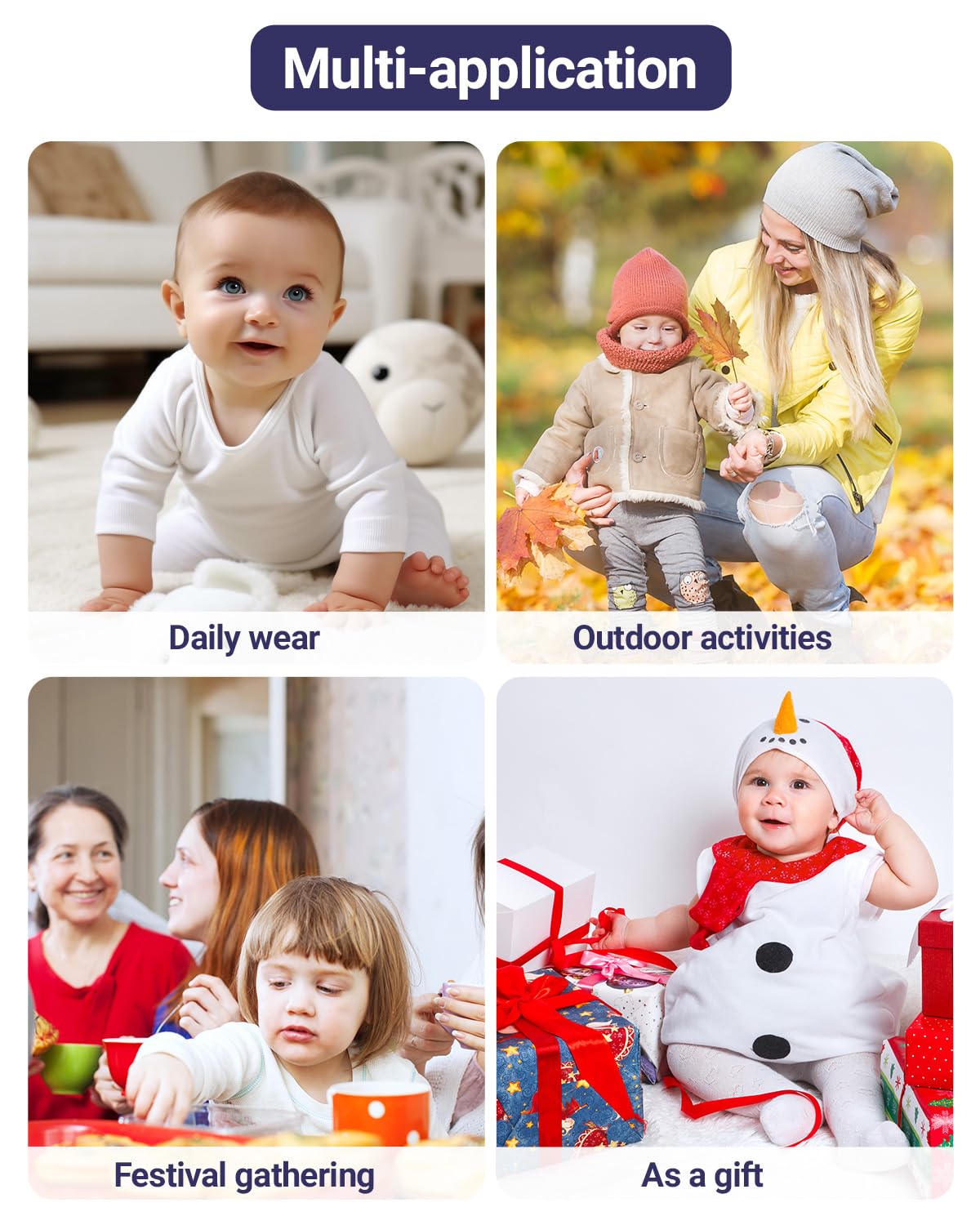 Minizone Baby Winter Jumpsuit with Hood, Romper Snowsuit Boys and Girls, Long-Sleeve Jumpsuit, Warm Outfits, Gift, 6-9 Months, 80 cm, Black