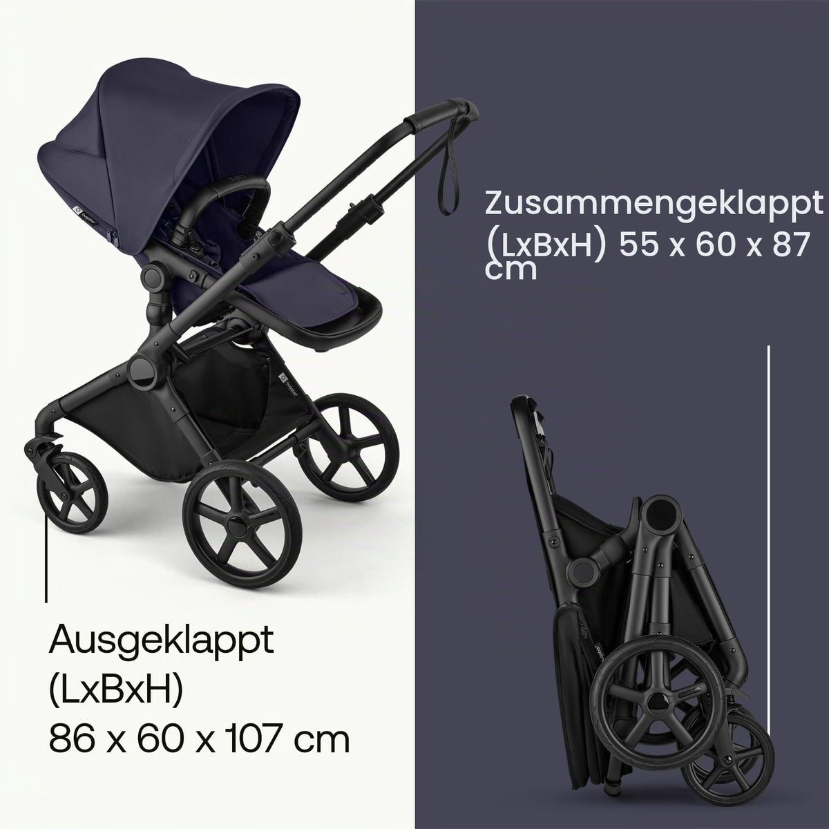Bugaboo Cub All-Terrain Kinderwagen für Neugeborene und Kleinkinder