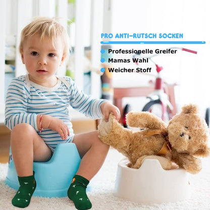 GRPSKCOS Stoppersocken Kinder 12 Paar ABS Socken Rutschfeste Socken Kleinkind Antirutschsocken für 1-7 Jahre Jungen Mädchen