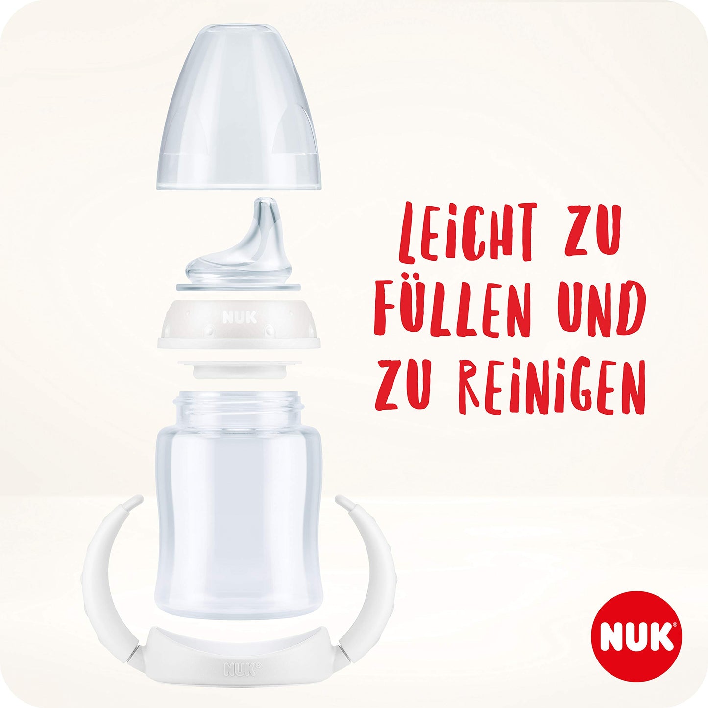 NUK First Choice+ Trinklernflasche | 6–18 Monate | 150 ml | Temperature Control Anzeige | Anti-Colic-Ventil | auslaufsichere Trinkschnabel | Ergonomische Griffe | BPA-frei | Disney Winnie Puuh blau - Meloni2