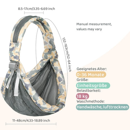 Baby carrier for newborns from birth, ergonomic, child carrier, adjustable baby carrier, suitable for babies from 3 to 36 months, easy to put on, ideal for hands-free parenting 