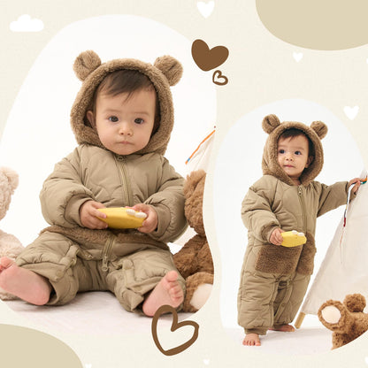 Baby Schneeanzug, Baby Jungen Mädchen Winter Overall Strampler Neugeborenen Schnee Overall für 3-24 Monate