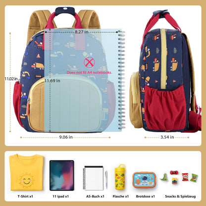 Kinderrucksack Mädchen 30cm Rucksack Kleinkind Kinderrucksack für 2-4 Jahre Kinder kindergartenrucksack Mini Tagesrucksack Reisetasche - Rosa Erdbeere