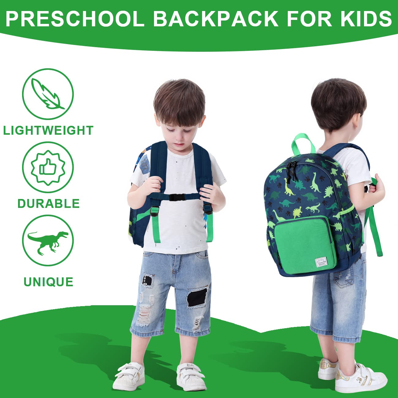 Rucksack für Mädchen, 4-6 Jahre, Schulrucksack mit Seitentaschen und Brustgurt, 127-Einhorn, one size, Niedlich