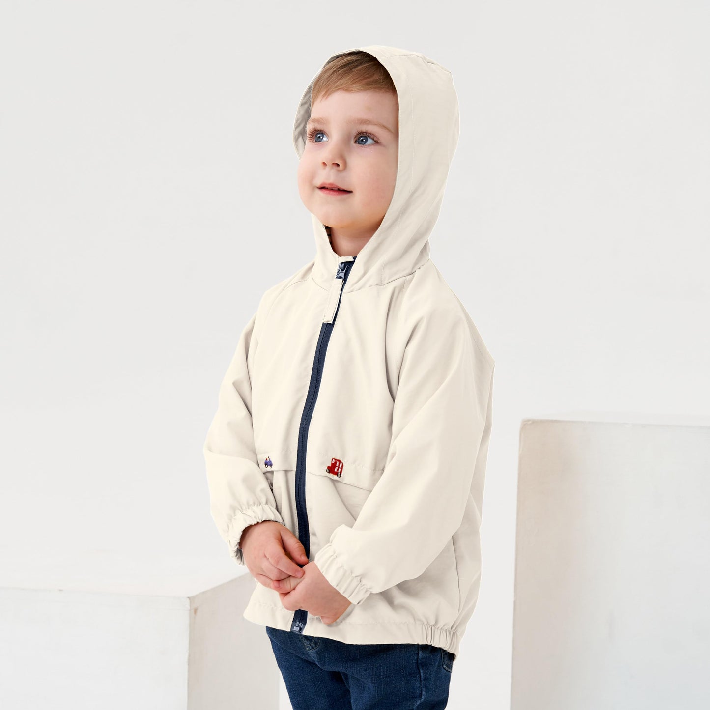 Volunboy Baby Hooded Jackets, Boys Long Sleeve Windproof Coat Cartoon Print Jackets