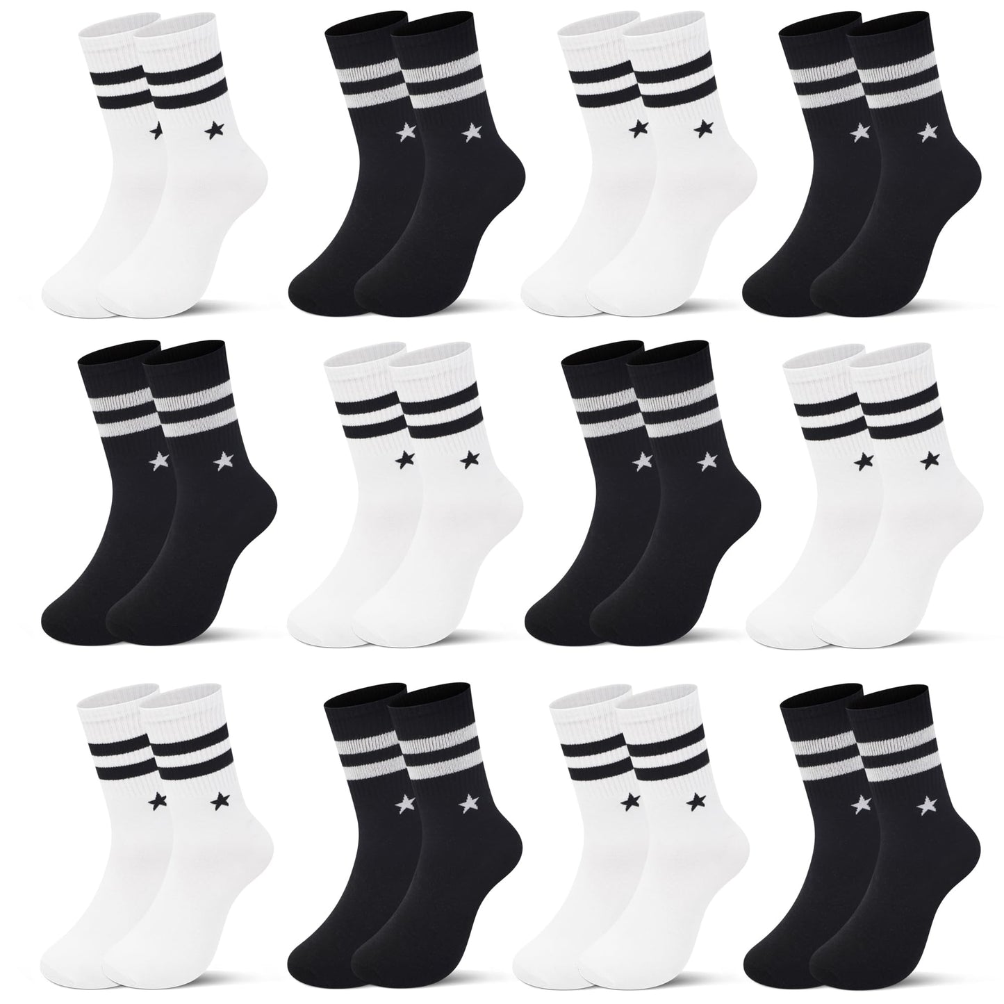 Libella 12 Paar Kindersocken Jungen Mädchen Sportsocken Fussball Wintersocken Baumwolle bunt Cotton modische makronen Füßlinge 2889VA