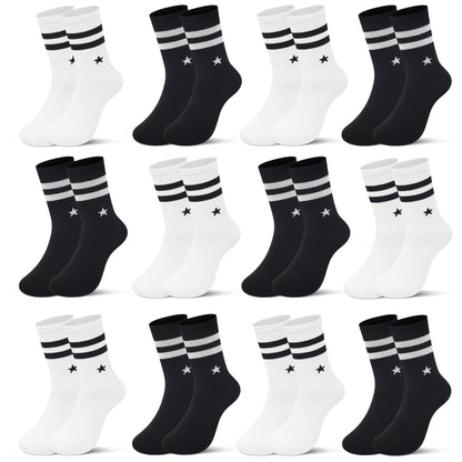 Libella 12 Paar Kindersocken Jungen Mädchen Sportsocken Fussball Wintersocken Baumwolle bunt Cotton modische makronen Füßlinge 2889VA