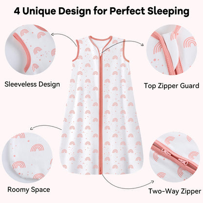 Unnivoll Baby Winter Sleeping Bag, 2.5 Tog, Baby Sleeping Bag, 0-6 Months, Cotton Baby Sleeping Bag, Newborn Winter Sleeping Bag, Baby, Warm and Soft, 67 cm, for Boys and Girls, Green