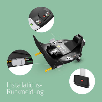 Maxi-Cosi Pebble 360 i-Size Babyschale Drehbar, Neugeborenen Autositz 360 Grad, 0–15 Monate (40–83 cm), Drehung mit einer, ClimaFlow, Easy-In-Gurt, G-CELL Seitenaufprallschutz, Essential Green