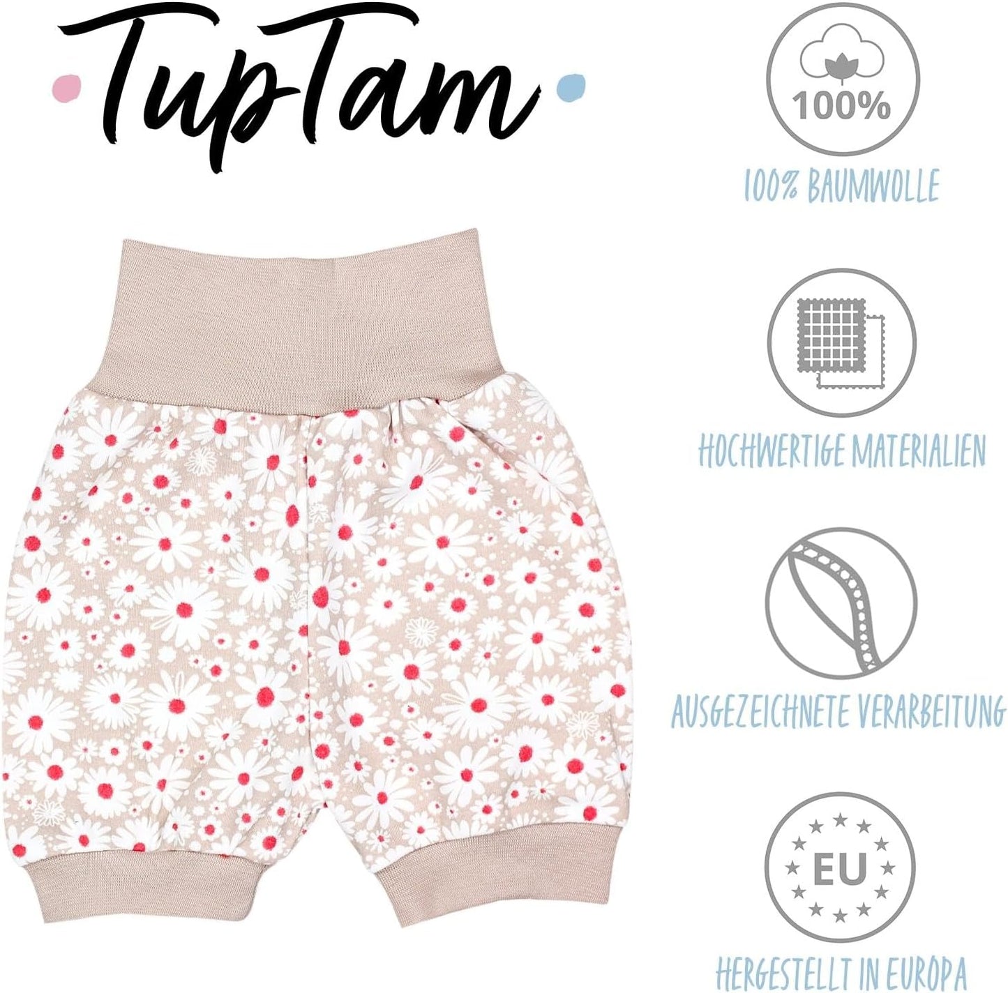 TupTam Baby Mädchen Pumphose Sommershorts 5er Set