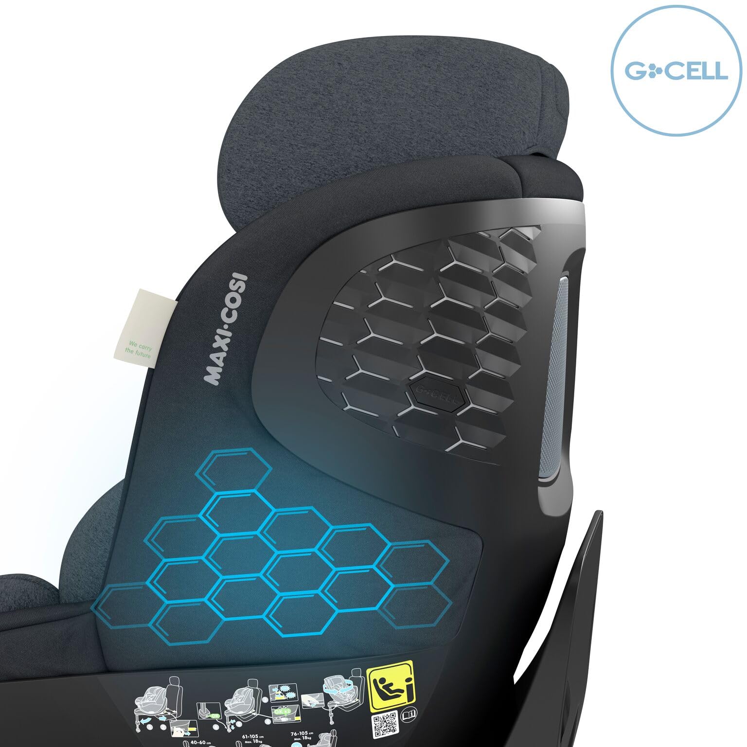 Maxi-Cosi Mica Pro Eco i-Size, 360°-Kindersitz mit ISOFIX, 0-4 Jahren, 40-105 cm, ClimaFlow, G-CELL-Seitenaufprallschutz, drehbarer Kindersitz, Neugeborene & Kleinkindsitz, Authentic Graphite - Meloni2