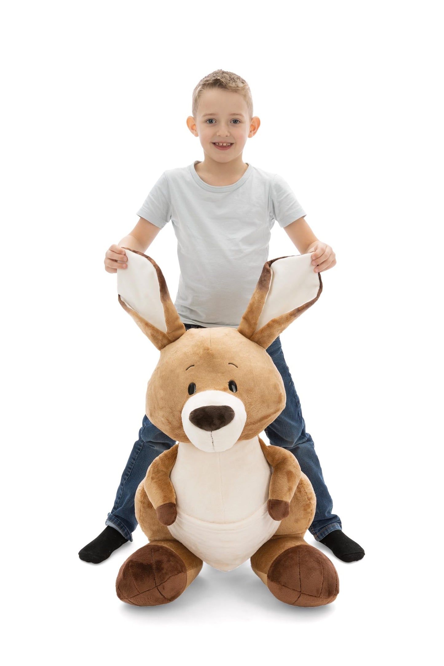 Kuscheltier Känguru Kelly 15cm braun - Stofftier aus weichem Plüsch, niedliches Plüschtier zum Kuscheln und Spielen, für Kinder & Erwachsene, tolle Geschenkidee