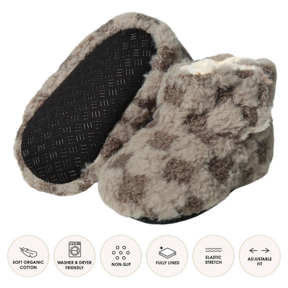 YloveM Toddler Baby Boys Girls Booties, Unisex Newborn Winter Shoes Thick Snow Boots Non-Slip Sole Soft Toddler Warm Sock Shoes