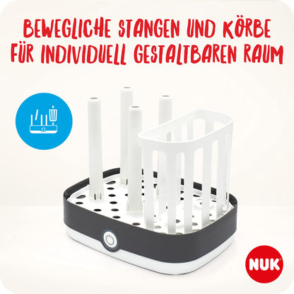 NUK Perfect Match Complete Feeding Set | Ab 0 Monate | Vario Express-Sterilisator, 4 Babyflaschen, Flaschenwärmer, Flaschenbürste und mehr | Regenbogen | 8 Stück