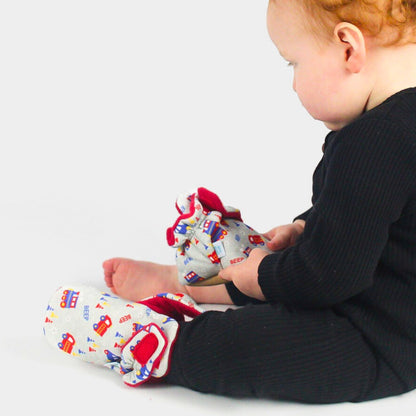Dotty Fish Baby Winter Boots - Warm Non-Slip Cotton Crawling Shoes with Suede Sole - 0-24 Months