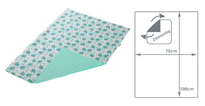 Medi Partners Babydecken Baby 100% Baumwolle Krabbeldecke Babydecke 75x100cm doppelseitig Kinderbett Minky Kuscheldecke Kinderwagen (REH mit grauem Minky)