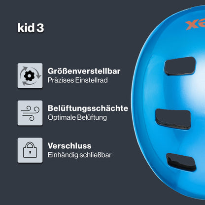 uvex Kid 3 - robust bicycle helmet for children - individual size adjustment - washable interior 