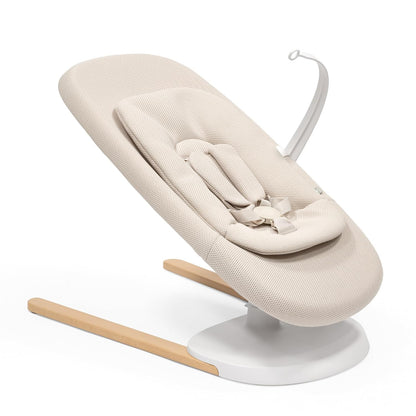 Stokke Yoga Baby Rocker & Swing, Light Sand - 2 Directions of Movement for Soothing & Stimulation of Babies up to 11 kg - With Newborn Pillow for Head Support - 3 Adjustable Positions