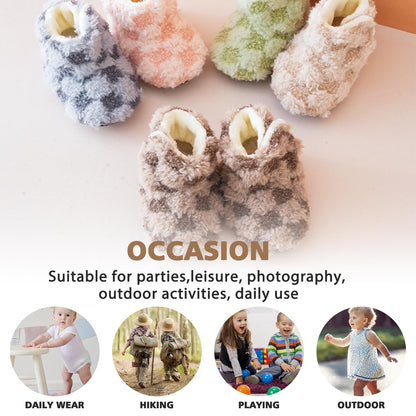 YloveM Toddler Baby Boys Girls Booties, Unisex Newborn Winter Shoes Thick Snow Boots Non-Slip Sole Soft Toddler Warm Sock Shoes