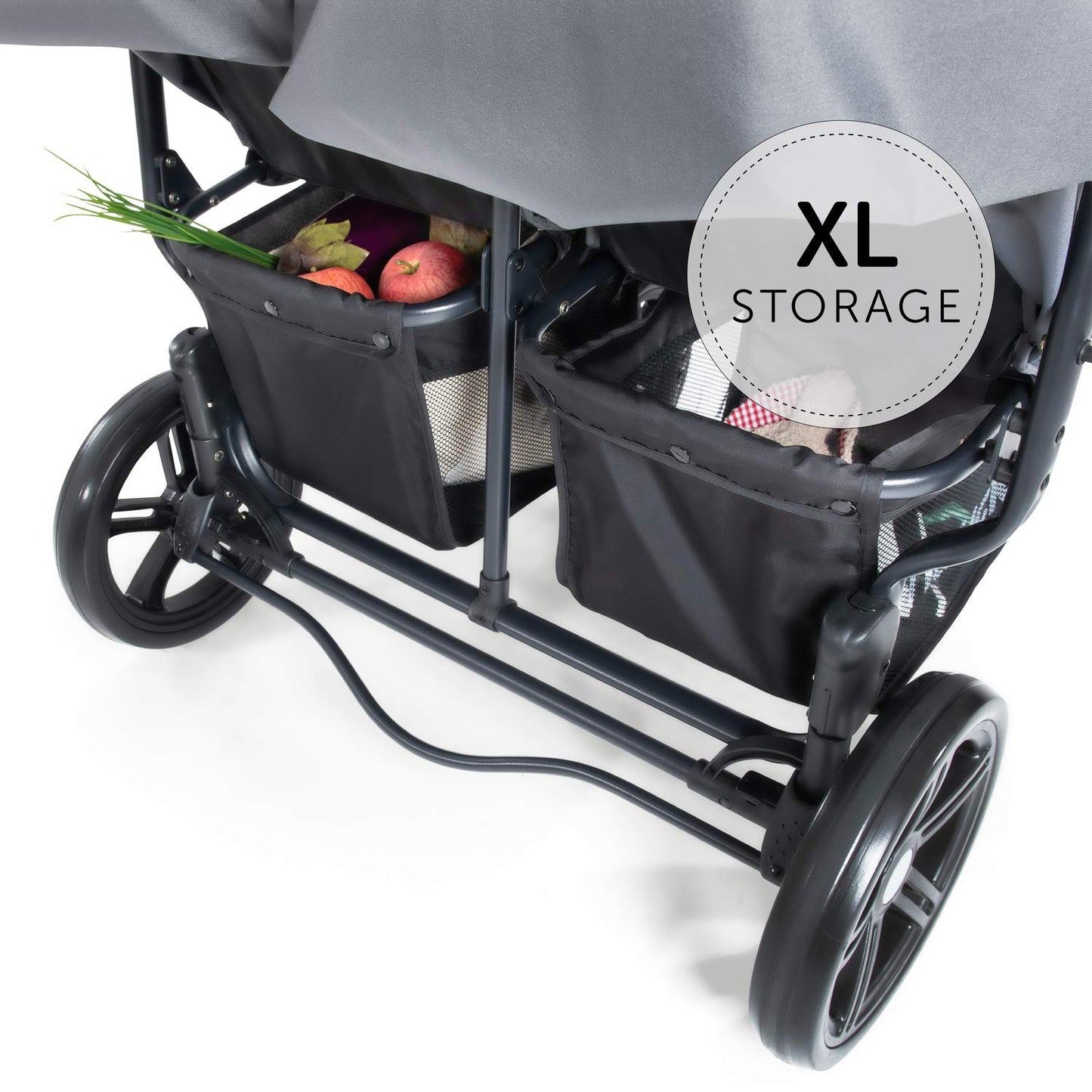 Hauck Roadster Duo SLX Sibling/Twin Pushchair for Babies and Toddlers - Side by Side - Can be used from Birth (with Carry Case) - Slim and Quick Folding