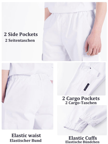 CAMLAKEE Kinder Jungen Cargohose Jogger Hose mit elastischem Bund